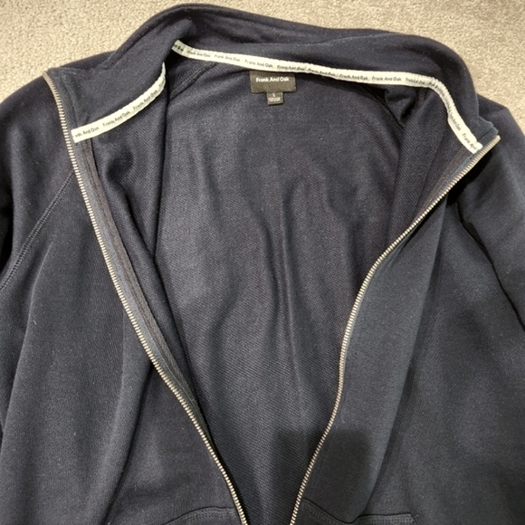 Men's Frank & Oak Navy Zip-up Cardigan Sweater Size Large- Excellent Condition - Picture 7 of 8